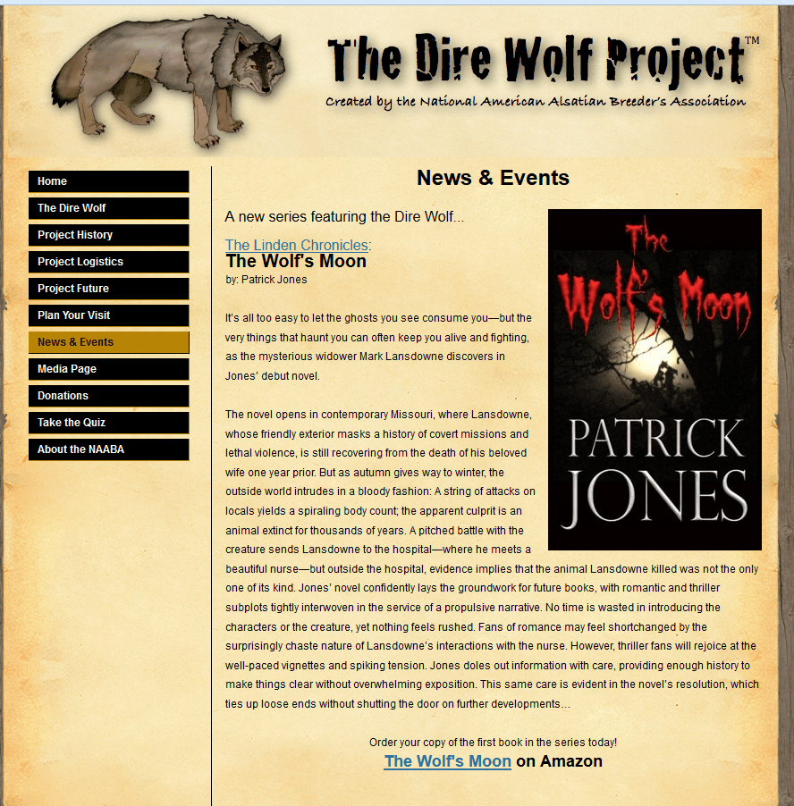 Featured on The Dire Wolf Project