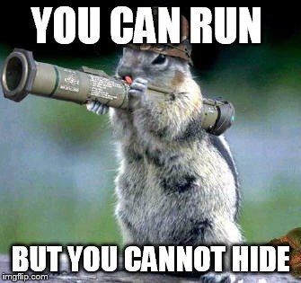 You can run but you cannot hide